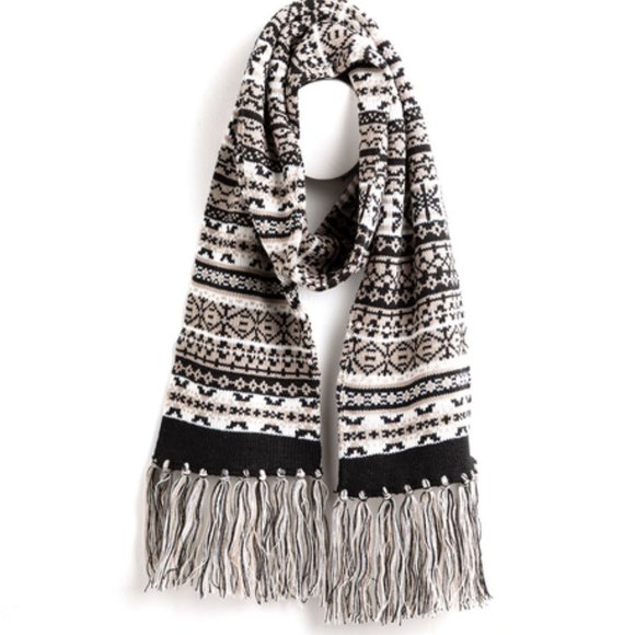 Fair Isle Knit Scarf - Picture 1 of 2